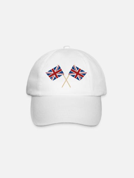 Flagge Großbritanniens - Baseballkappe - Weiß/Weiß