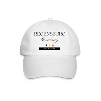 Regensburg Deutschland Souvenir – Reise - Baseballkappe - Weiß/Weiß - Vorne