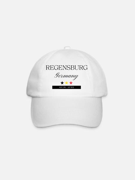 Regensburg Deutschland Souvenir – Reise - Baseballkappe - Weiß/Weiß