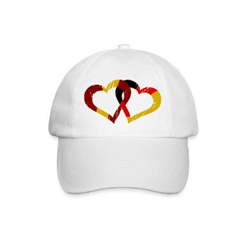 Spanisch deutsche Liebe - Baseballkappe - Weiß/Weiß - Vorne
