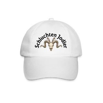 Trachten Rammschädel Emblem - Baseballkappe - Weiß/Weiß - Vorne