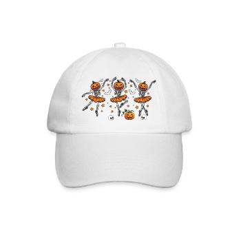 Ballett-Kürbisskelett Halloween - Baseballkappe - Weiß/Weiß - Vorne
