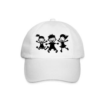 Kinder Spielen - Baseballkappe - Weiß/Weiß - Vorne