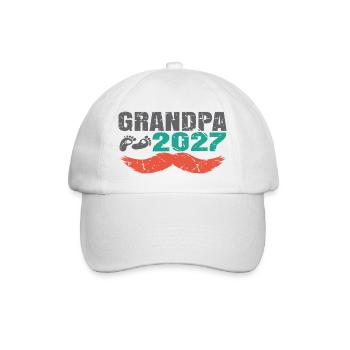 Grandpa 2027  - Baseballkappe - Weiß/Weiß - Vorne