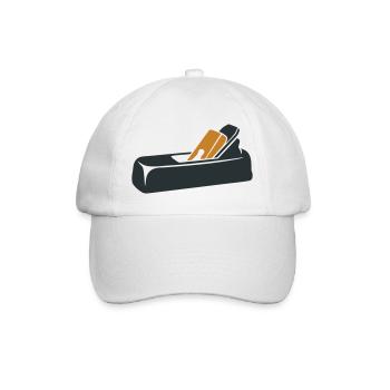 Handhobel Werkzeug Grafik - Baseballkappe - Weiß/Weiß - Vorne