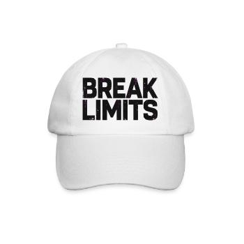 Break Limits fettgedruckter Text - Baseballkappe - Weiß/Weiß - Vorne