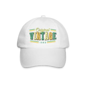 43. Geburtstag Original Vintage 1983 Retro - Baseballkappe - Weiß/Weiß - Vorne