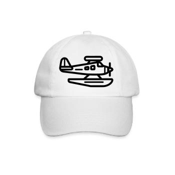 Wasserflugzeug - Baseballkappe - Weiß/Weiß - Vorne