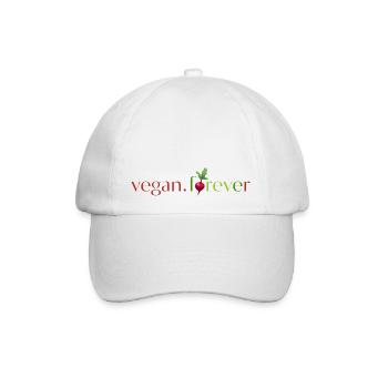 Veganer Rettich für immer - Baseballkappe - Weiß/Weiß - Vorne