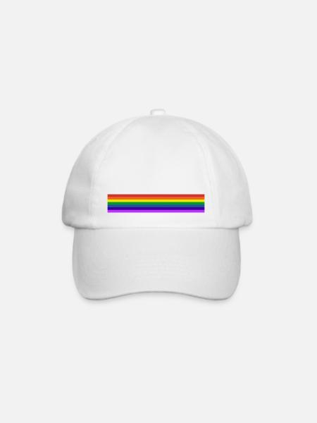 Regenbogenfahne - Baseballkappe - Weiß/Weiß