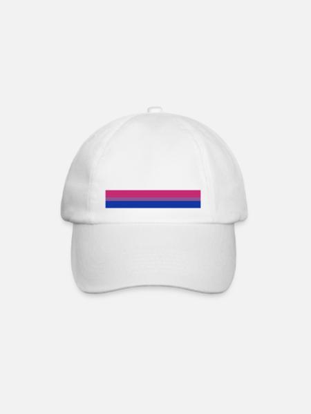 Bisexuelle Stolzflagge - Baseballkappe - Weiß/Weiß