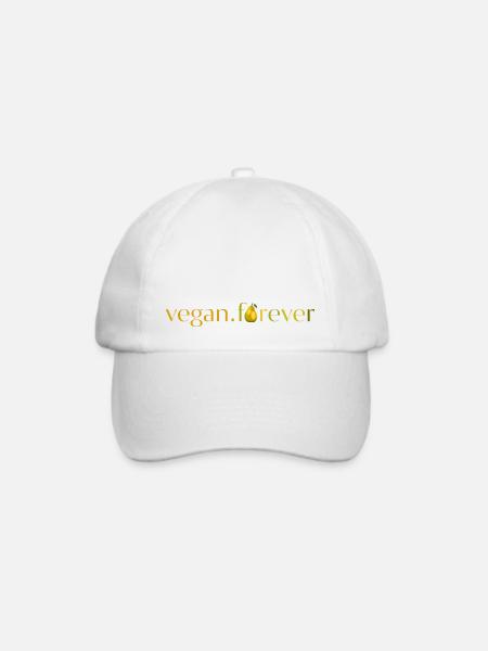 Vegane Birne für immer - Baseballkappe - Weiß/Weiß