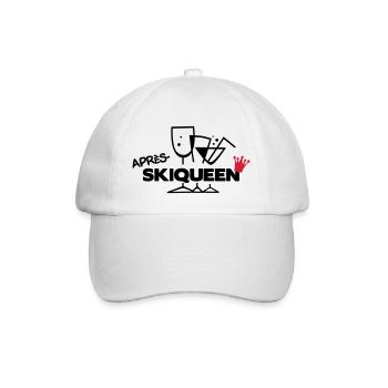 Apres Ski Queen - Baseballkappe - Weiß/Weiß - Vorne