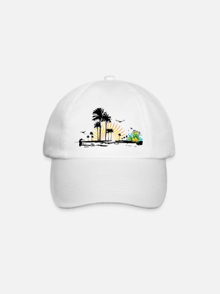 beach - Baseballkappe - Weiß/Weiß