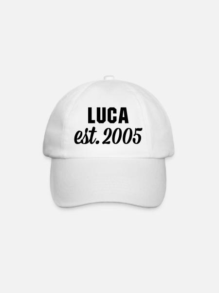 Luca est 2005 - Baseballkappe - Weiß/Weiß