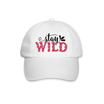 Stay Wild - Baseballkappe - Weiß/Weiß - Vorne