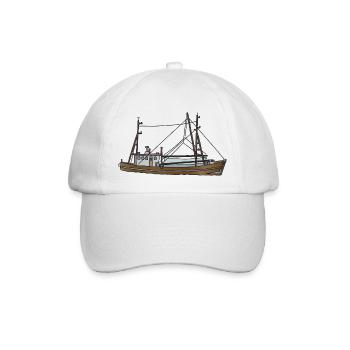 Fischerboot c - Baseballkappe - Weiß/Weiß - Vorne