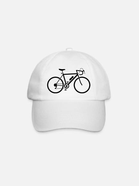 Ein schnelles Rennrad - Baseballkappe - Weiß/Weiß