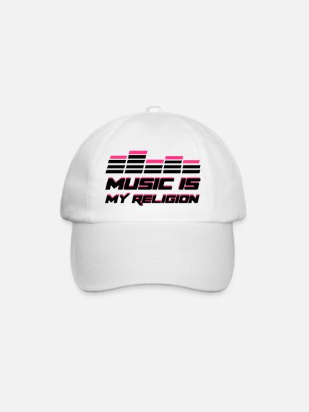 Music - Baseballkappe - Weiß/Weiß