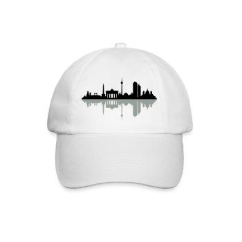 Skyline Berlin Schatten - Baseballkappe - Weiß/Weiß - Vorne