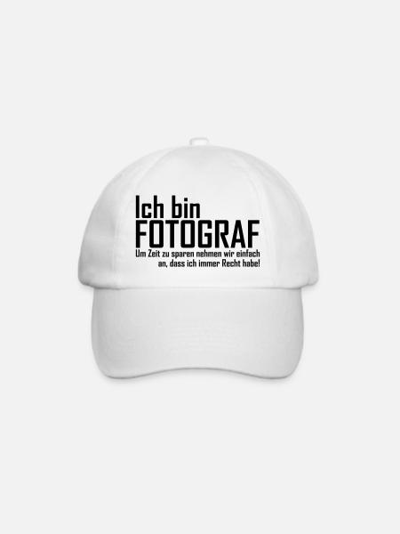 Fotograf Sprüche - Baseballkappe - Weiß/Weiß