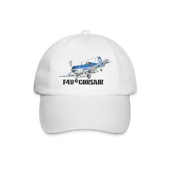 Corsair (auf hellem T-Shirt) - Baseballkappe - Weiß/Weiß - Vorne