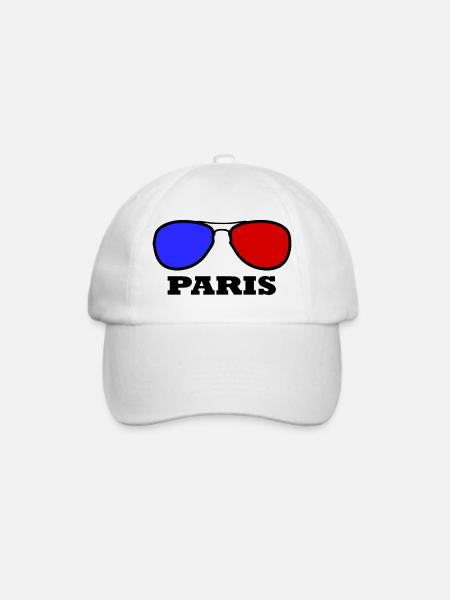 Paris - Baseballkappe - Weiß/Weiß