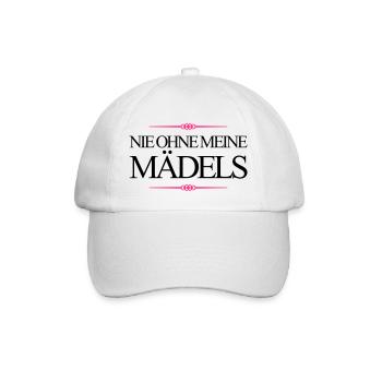 nie ohne meine mädels design - Baseballkappe - Weiß/Weiß - Vorne