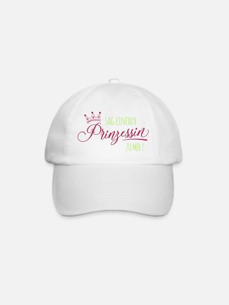 prinzessin spruch krone - Baseballkappe - Weiß/Weiß