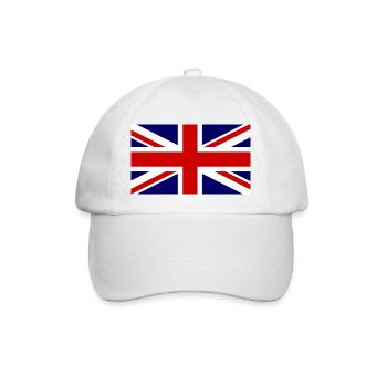 Union Jack Flagge - England - Baseballkappe - Weiß/Weiß - Vorne