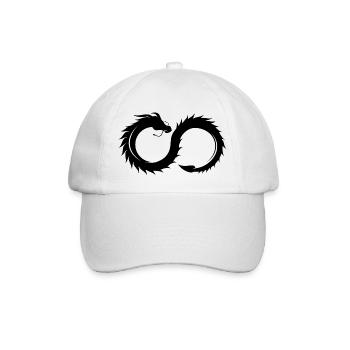 Drache unendlich - Baseballkappe - Weiß/Weiß - Vorne
