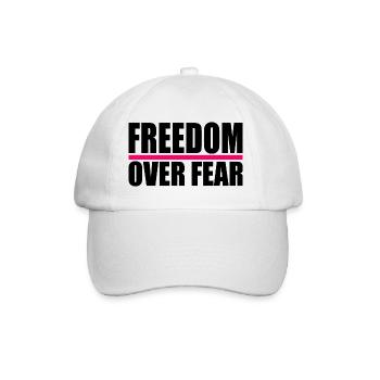 FREEDOM OVER FEAR - Baseballkappe - Weiß/Weiß - Vorne