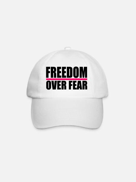 FREEDOM OVER FEAR - Baseballkappe - Weiß/Weiß
