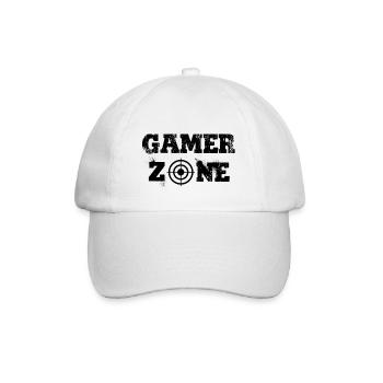 Gamer-Zone, Gamer-Zone, Gamer-Zone Hoodies, Gamer - Baseballkappe - Weiß/Weiß - Vorne