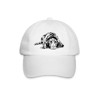KLEINER MÜNSTERLÄNDER Munsterlander Jagd Wilsigns - Baseballkappe - Weiß/Weiß - Vorne