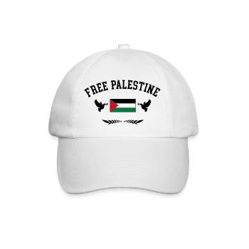 Free Palestine Freiheit Palästina Freies Palästina - Baseballkappe - Weiß/Weiß - Vorne