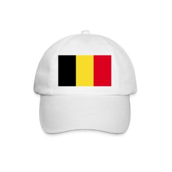Belgien Flagge Belgien Herz Belgier Belgierin - Baseballkappe - Weiß/Weiß - Vorne