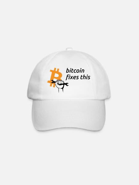 Bitcoin fixes this - light - Baseballkappe - Weiß/Weiß
