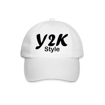 Y2k style 2000er Jahre - Baseballkappe - Weiß/Weiß - Vorne