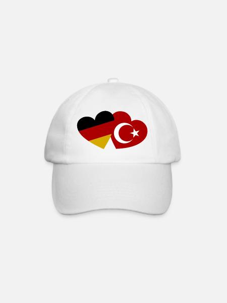 Freundschaft Türkei Deutschland - Baseballkappe - Weiß/Weiß