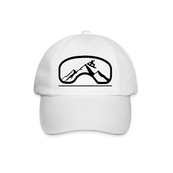 Snowboard Snowboarder - Baseballkappe - Weiß/Weiß - Vorne
