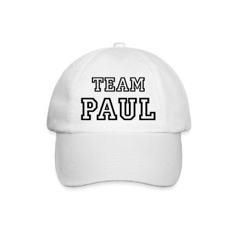 TEAM PAUL Hundename Rüde TeamTrikot - Baseballkappe - Weiß/Weiß - Vorne