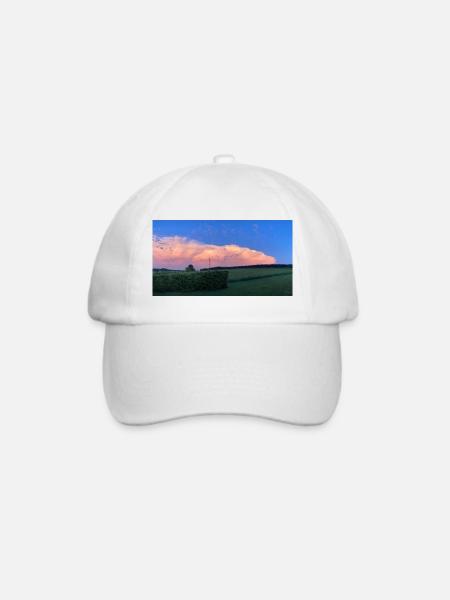 Wolkenbild - Baseballkappe - Weiß/Weiß