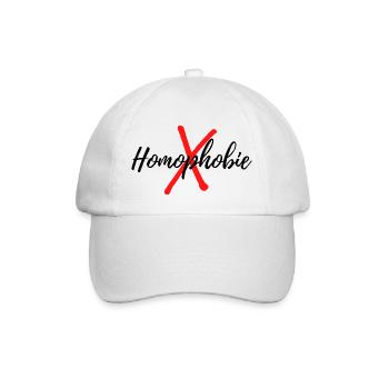 Gegen Hompphobie - Baseballkappe - Weiß/Weiß - Vorne