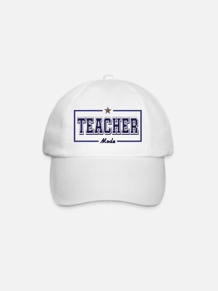Lehrermodus ( Englisch ) - Baseballkappe - Weiß/Weiß