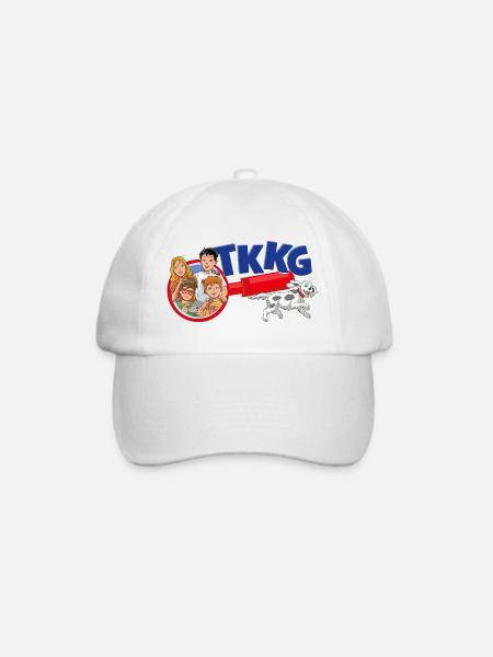 TKKG Junior Logo Die Bande Mit Oskar Und Lupe - Baseballkappe - Weiß/Weiß