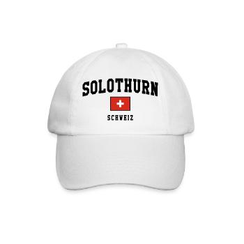 Solothurn Schweiz Flagge Design - Baseballkappe - Weiß/Weiß - Vorne