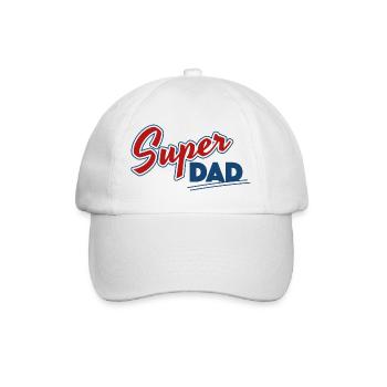 Super Dad Design - Baseballkappe - Weiß/Weiß - Vorne