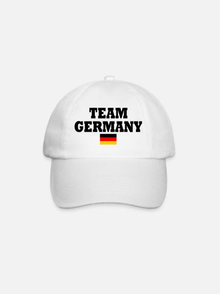 Deutschland - Baseballkappe - Weiß/Weiß