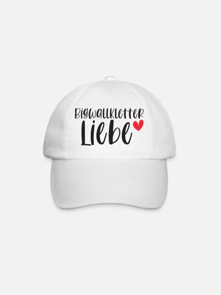 Klettern Bigwall Liebe Berge Geschenk - Baseballkappe - Weiß/Weiß